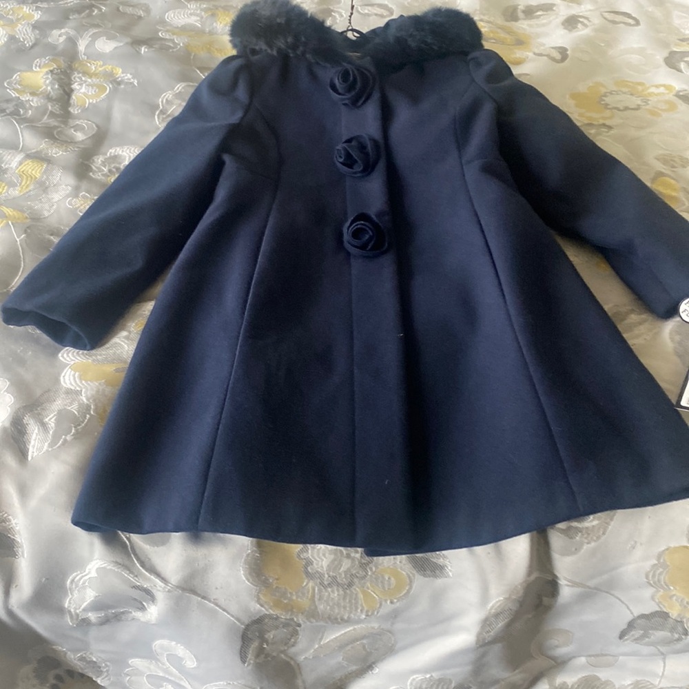 Girls navy blue coat brand new with tags